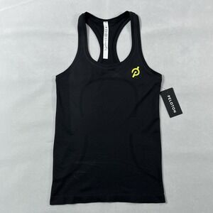 lululemon athletica Black Tank Top with Neon Yellow Logo